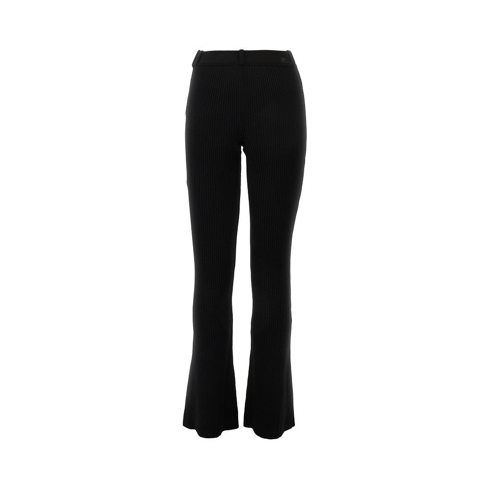 COURREGES M ribbed knit flared pants