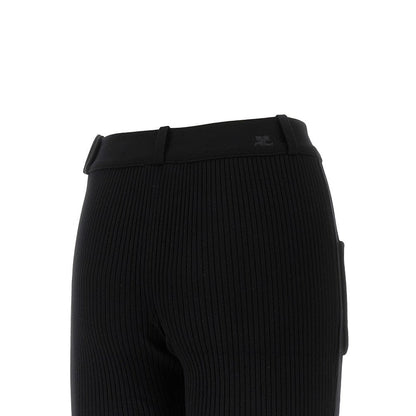 COURREGES M ribbed knit flared pants