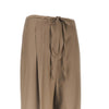 single pleat wool pants