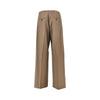 single pleat wool pants