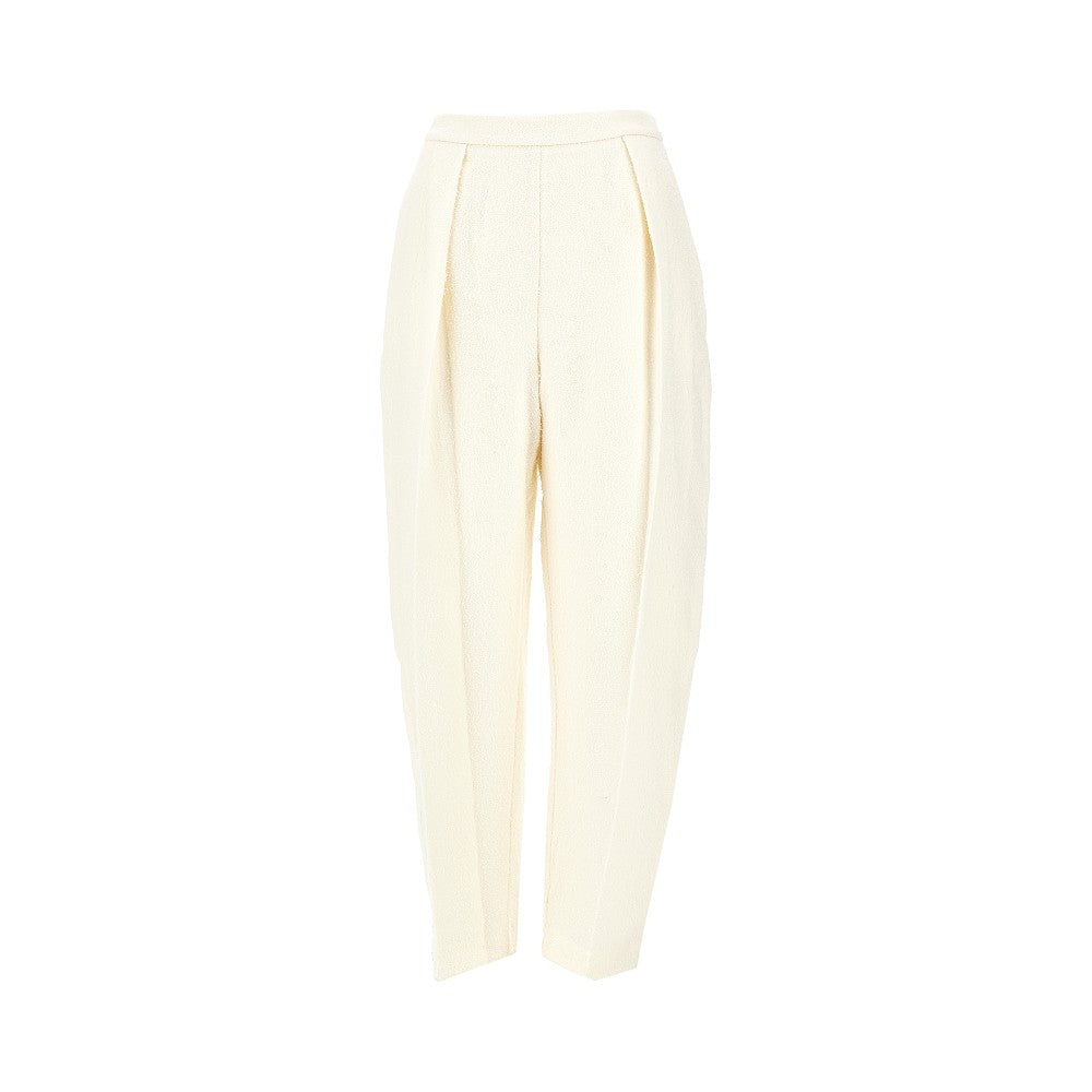 sculptural bouclé pants