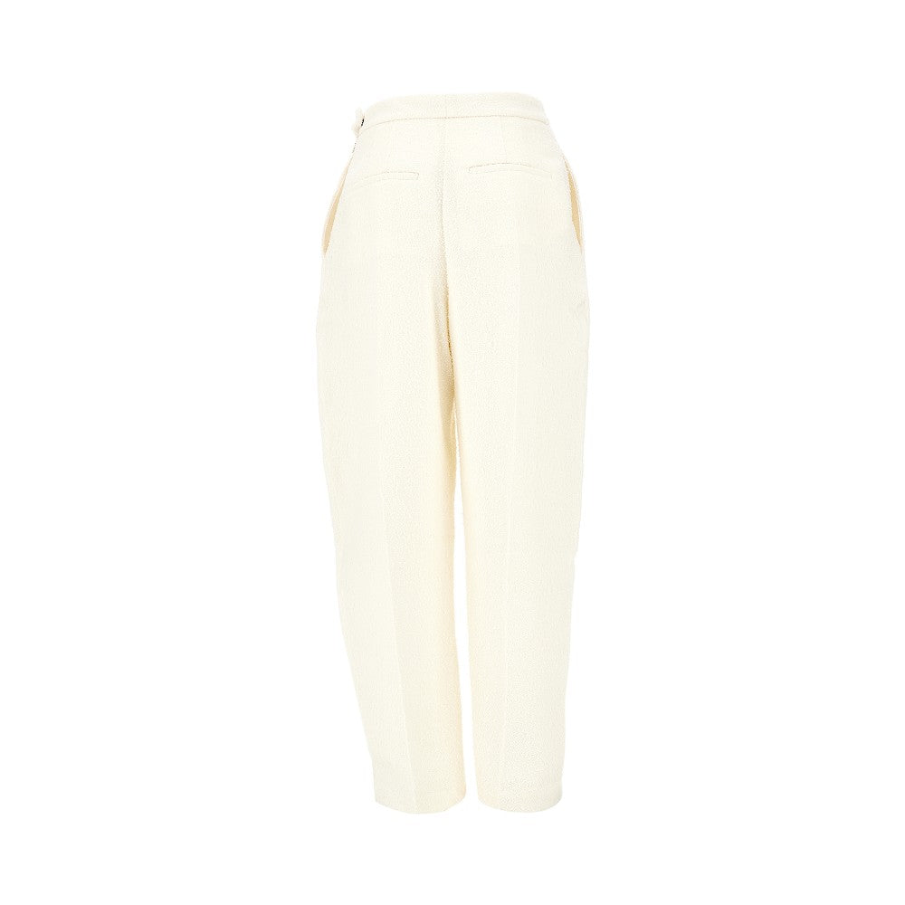 sculptural bouclé pants