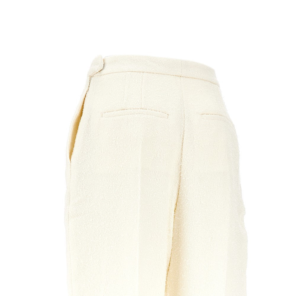 sculptural bouclé pants