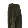 single pleat wide leg corduroy pants