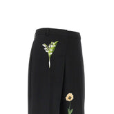 STELLA MCCARTNEY 44 wool pants with embroidered flowers