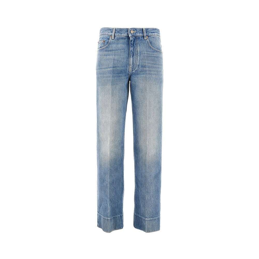 VALENTINO 30 cuffed-effect straight jeans