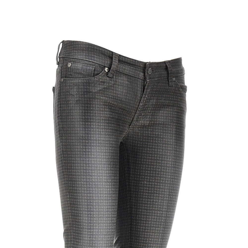 coated denim y2k skinny pants