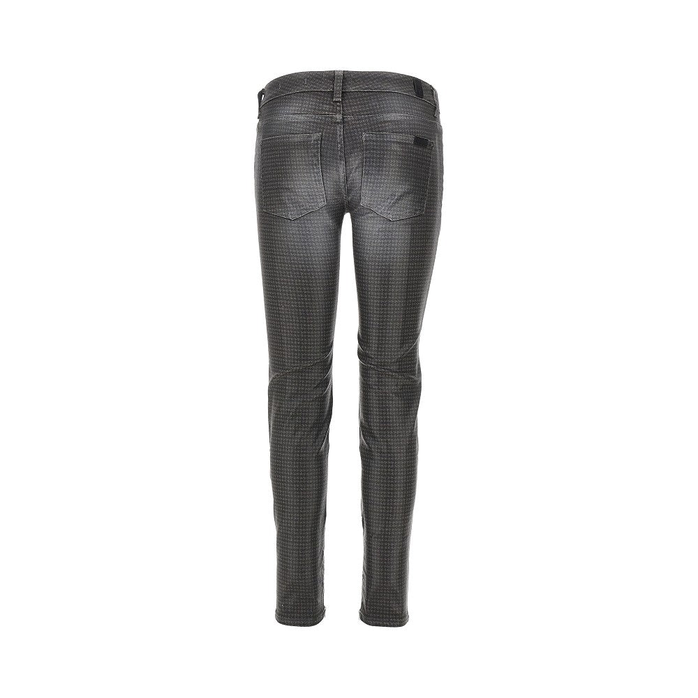 coated denim y2k skinny pants