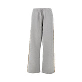 BURBERRY XS wide leg sweatpants with check details
