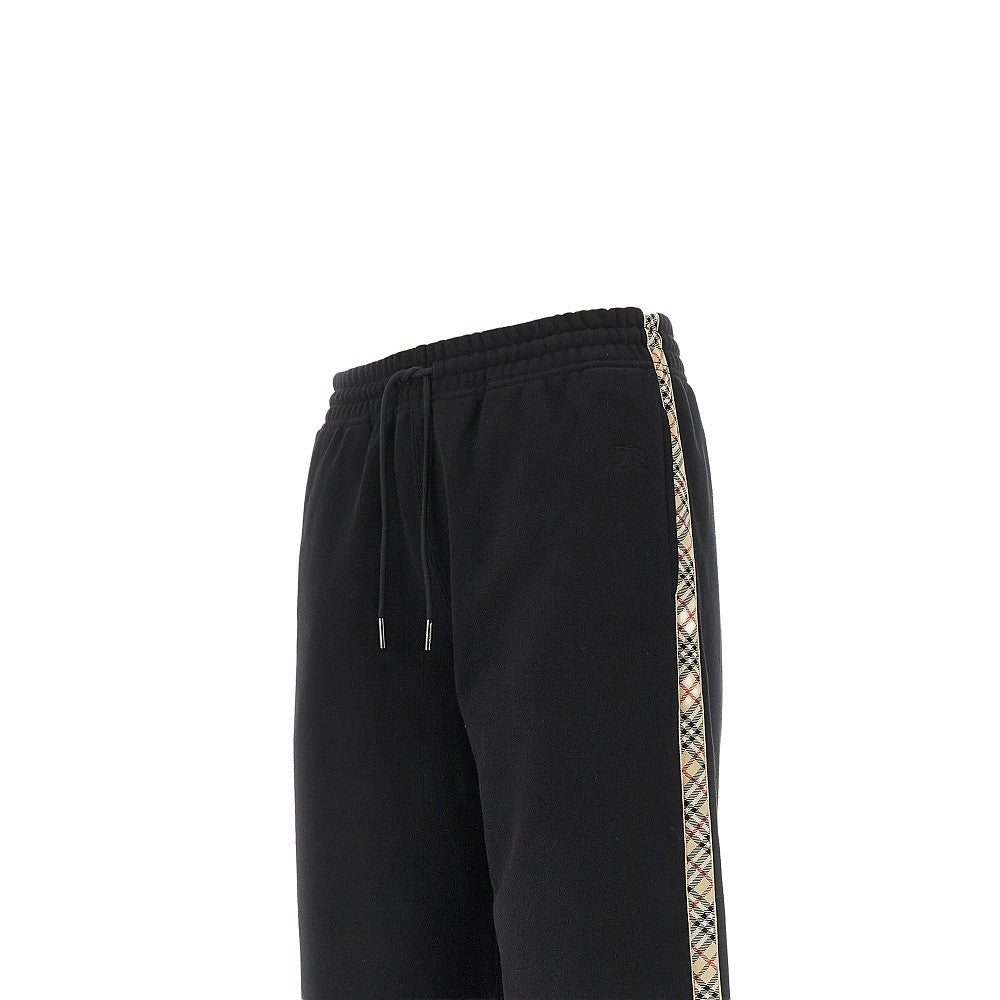 sweatpants with check trimmings