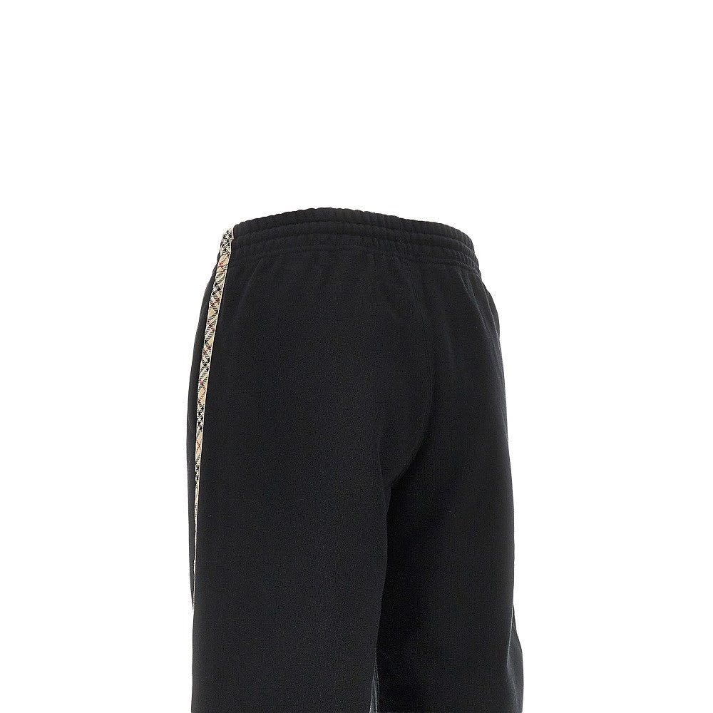 sweatpants with check trimmings