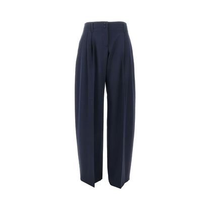 ALEXANDER MCQUEEN 42 wide leg wool pants with darts