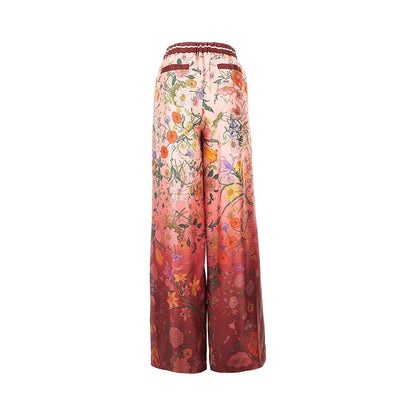 GUCCI 44 printed silk pants