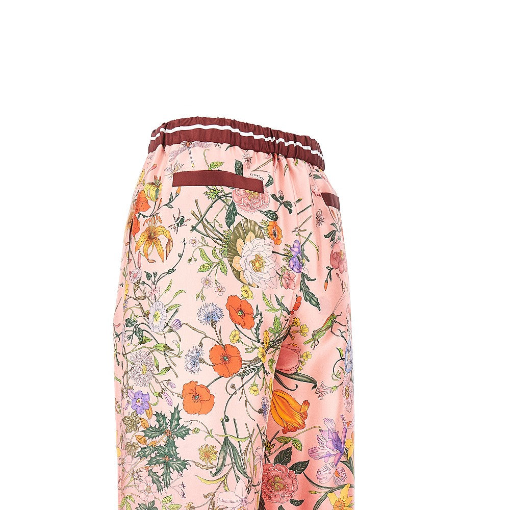 GUCCI 44 printed silk pants
