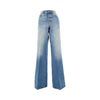 flared jeans with horsebit detail