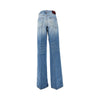flared jeans with horsebit detail