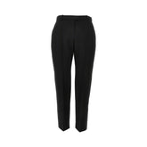 ALEXANDER MCQUEEN 42 grain de poudre wool cropped pants
