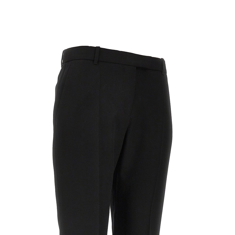 ALEXANDER MCQUEEN 42 grain de poudre wool cropped pants