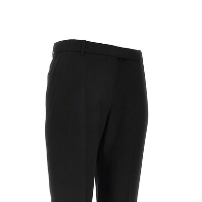 ALEXANDER MCQUEEN 42 grain de poudre wool cropped pants