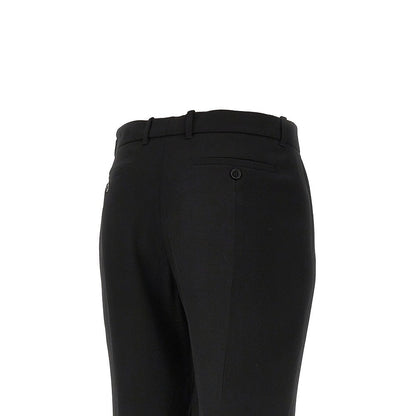 ALEXANDER MCQUEEN 42 grain de poudre wool cropped pants