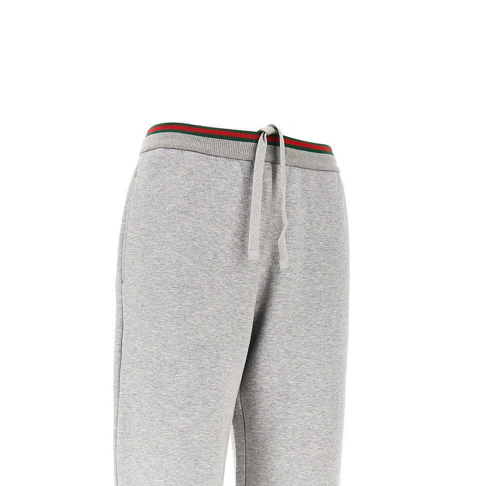 GUCCI XS mélange jersey leisure pants