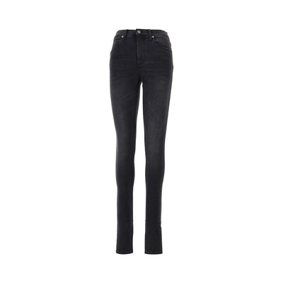 délavé cotton denim skinny jeans