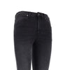 délavé cotton denim skinny jeans