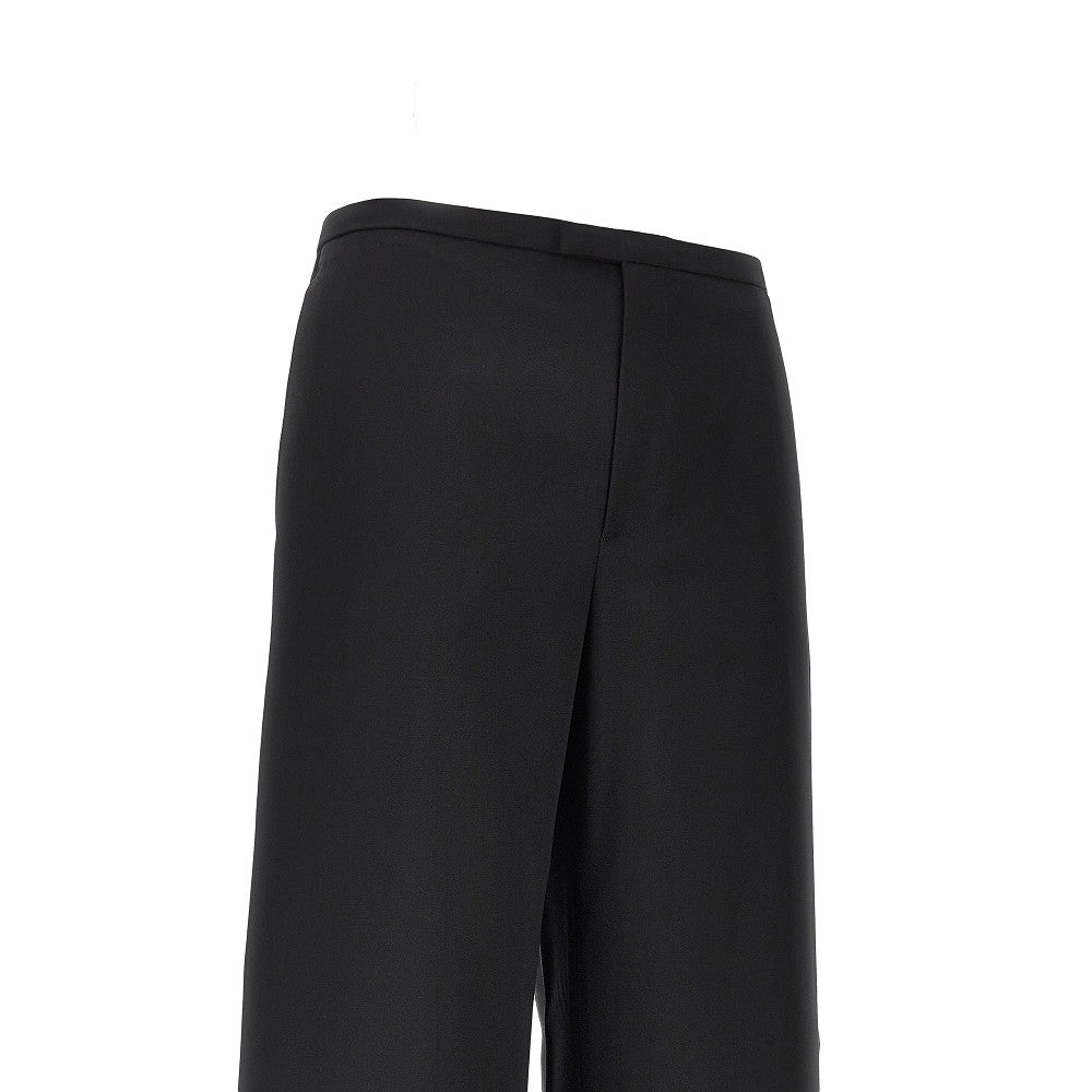 GUCCI 38 wool twill wide leg pants
