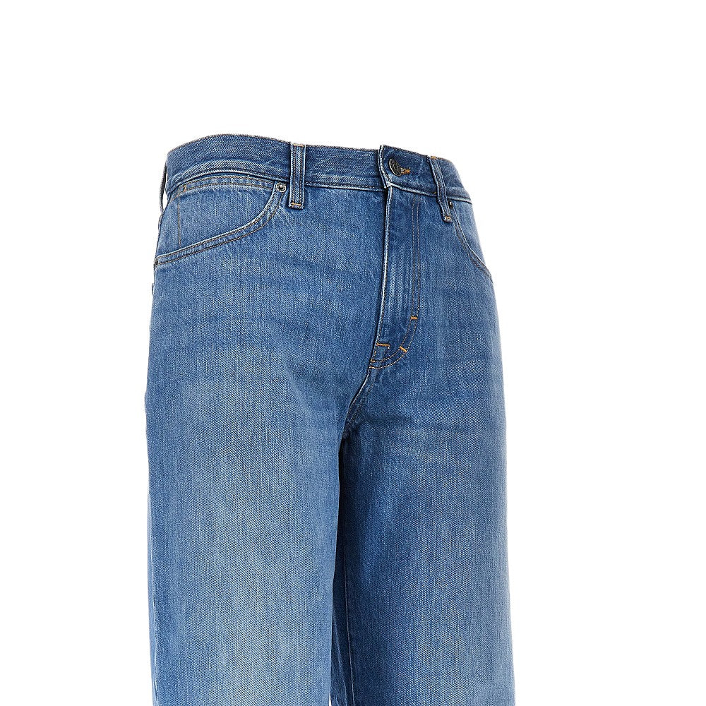 délavé cotton denim jeans