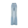 straight leg denim pants