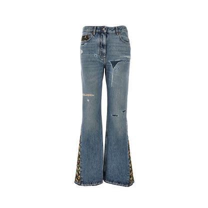 VALENTINO 28 flared jeans with floral details