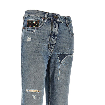 VALENTINO 28 flared jeans with floral details