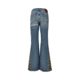 VALENTINO 28 flared jeans with floral details