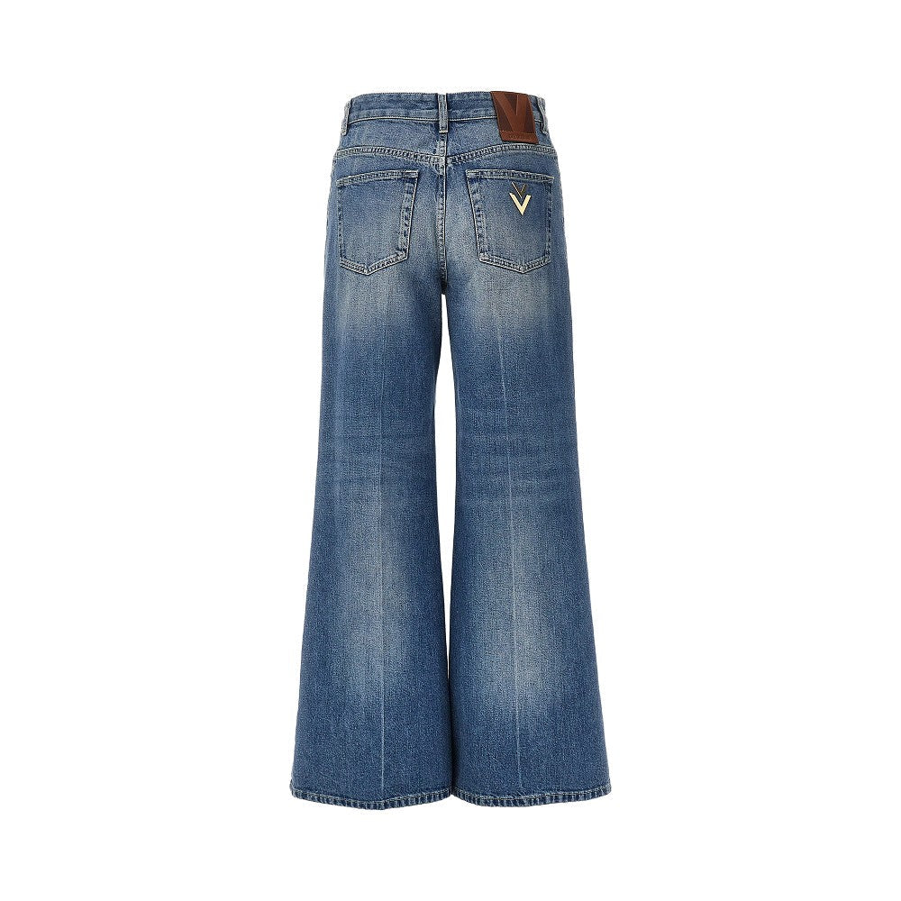 vgold details flared jeans