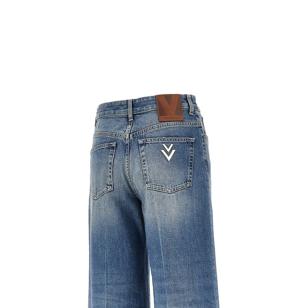 vgold details flared jeans