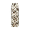 satin pants with zebra-striped print