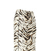 satin pants with zebra-striped print