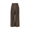 wool pants with pinstriped motif