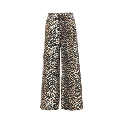 leopard-print lari jeans