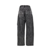 denim effect relaxed fit sweatpants