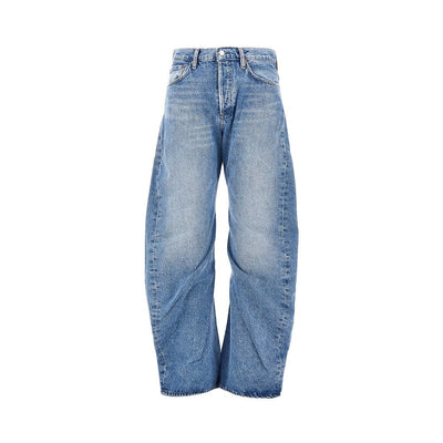 cotton denim spiral jeans