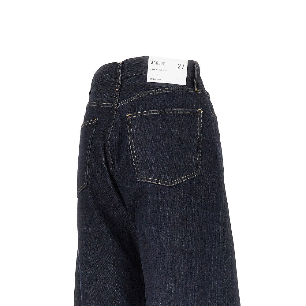 luna pieced high-rise jeans
