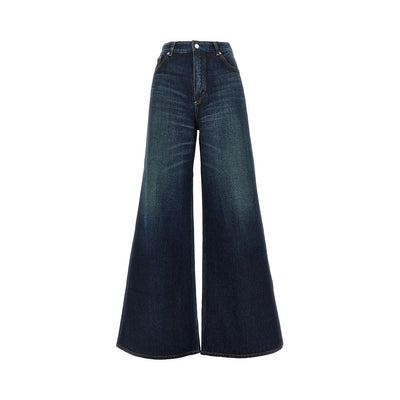 wide leg denim pants