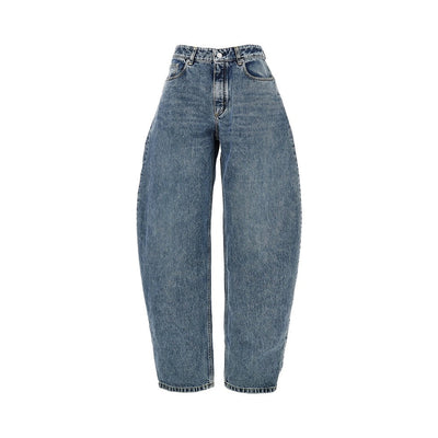 curved five-pocket jeans