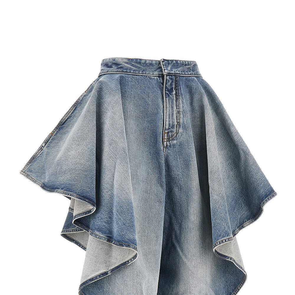 panelled jeans with cuff