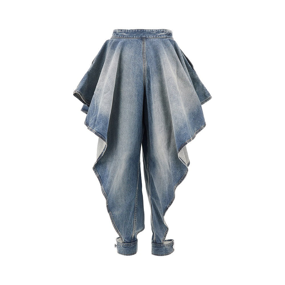 panelled jeans with cuff