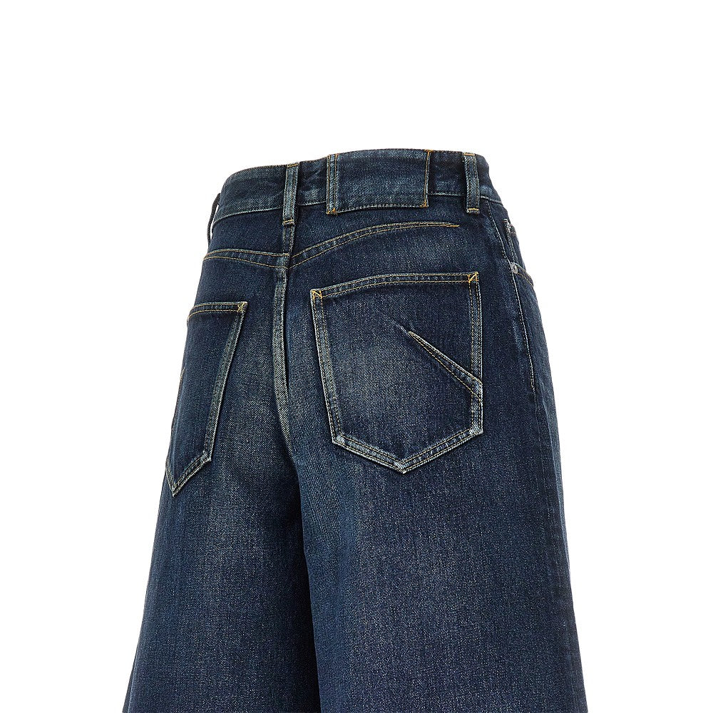 denim palazzo shorts