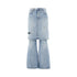 ACNE 36 layered jeans with skirt