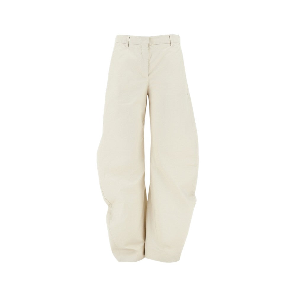 ACNE 36 cotton curved leg pants