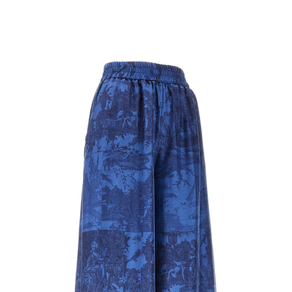 PIERRE LOUIS MASCIA S printed silk wide leg pants